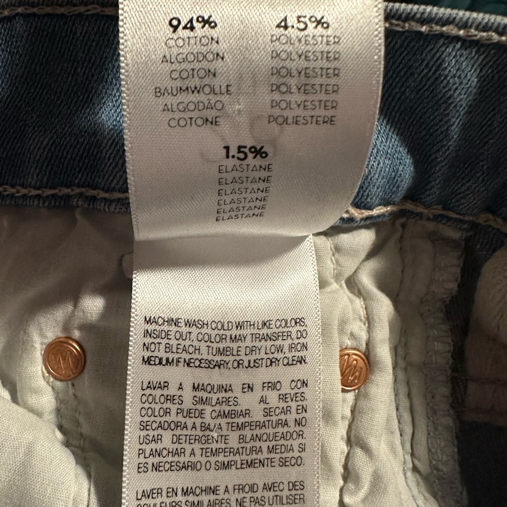 Mother Denim The Insider Crop Step Fray in Hold My Hand Light Wash Size 28 - Picture 7 of 9